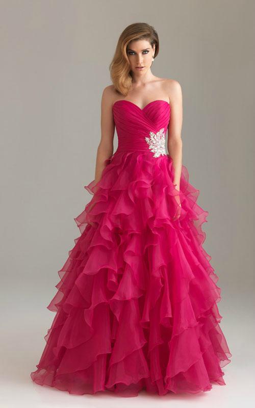 Night Moves Sweatheart Red Long Prom Dress Sale